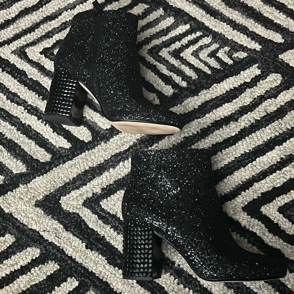 Michael Kors Sparkling Black Ankle Booties